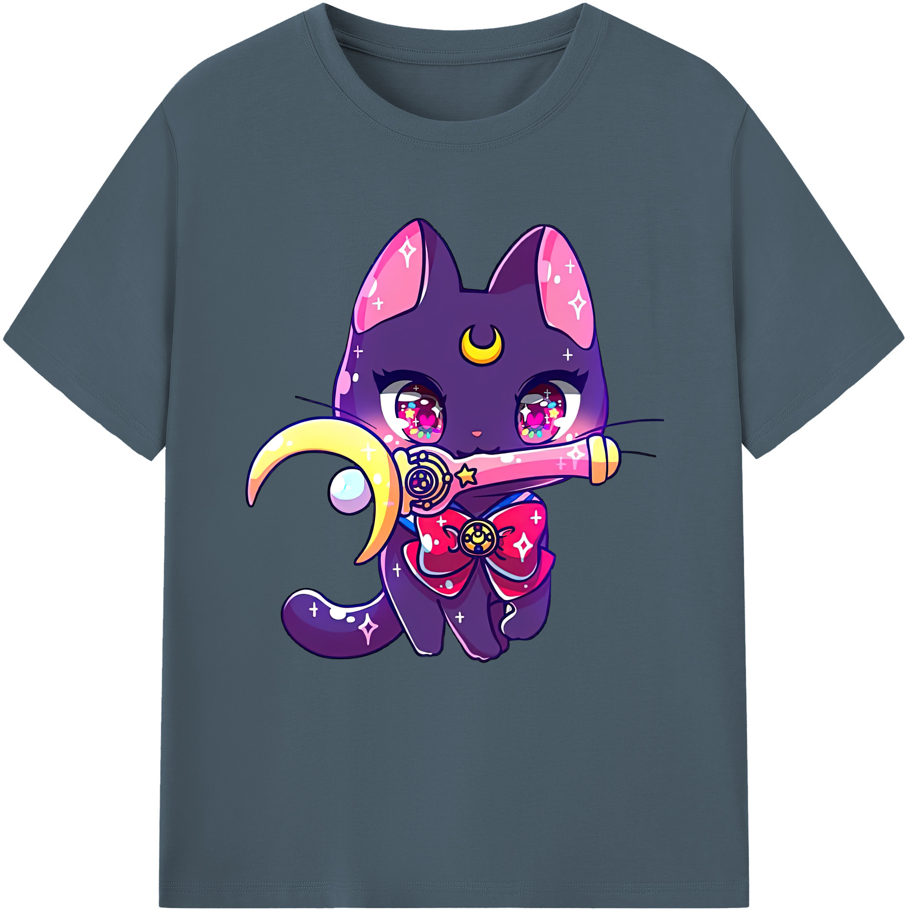 （画像用） 美少女戦士セーラームーン Sailor Moon 綿100％半袖Tシャツ（フロントプリント）